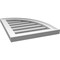 Ekena Millwork Quarter Round Top Right Surface Mount PVC Gable Vent w/ 2"W x 2"P Brickmould Sill Frame, 16"W x 20"H GVPQR16X2003SF - alternate 5